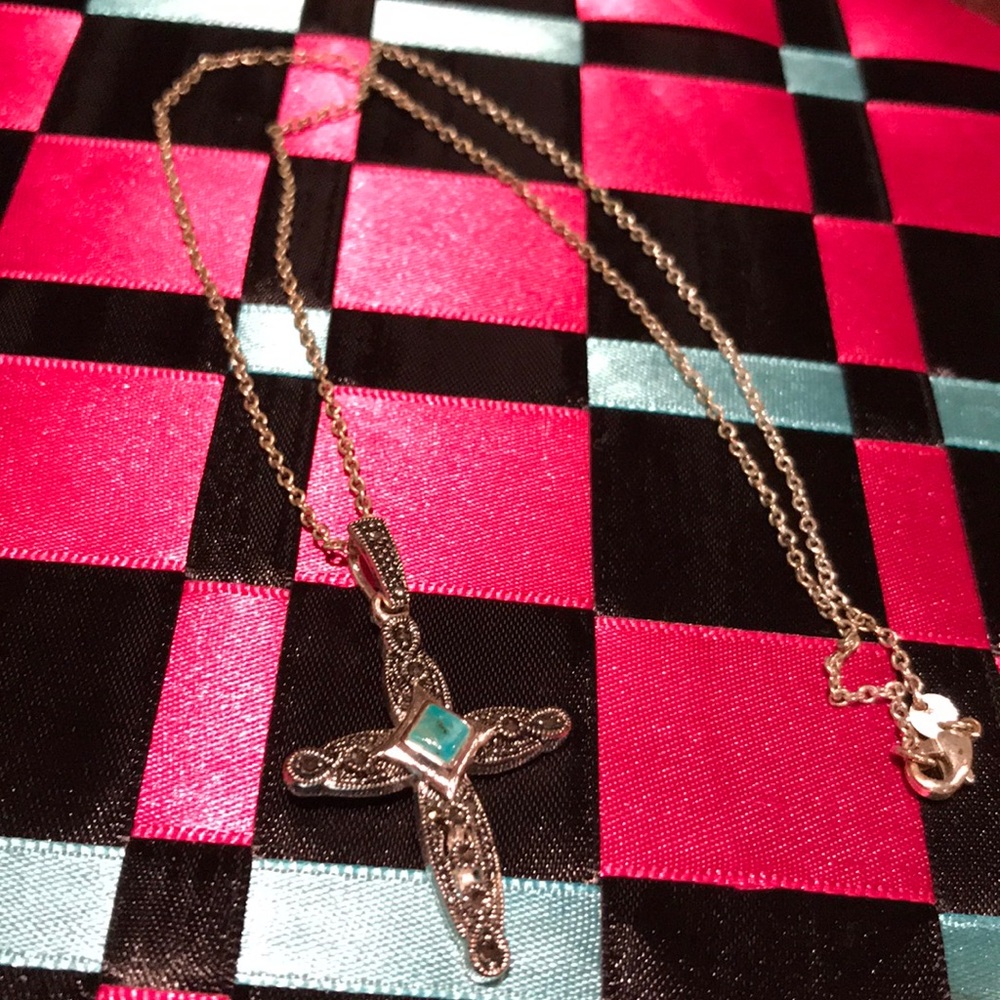 Silver cross necklace